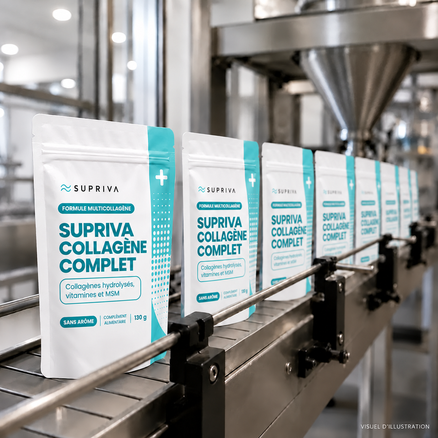 Sachets scellés sur la ligne de production