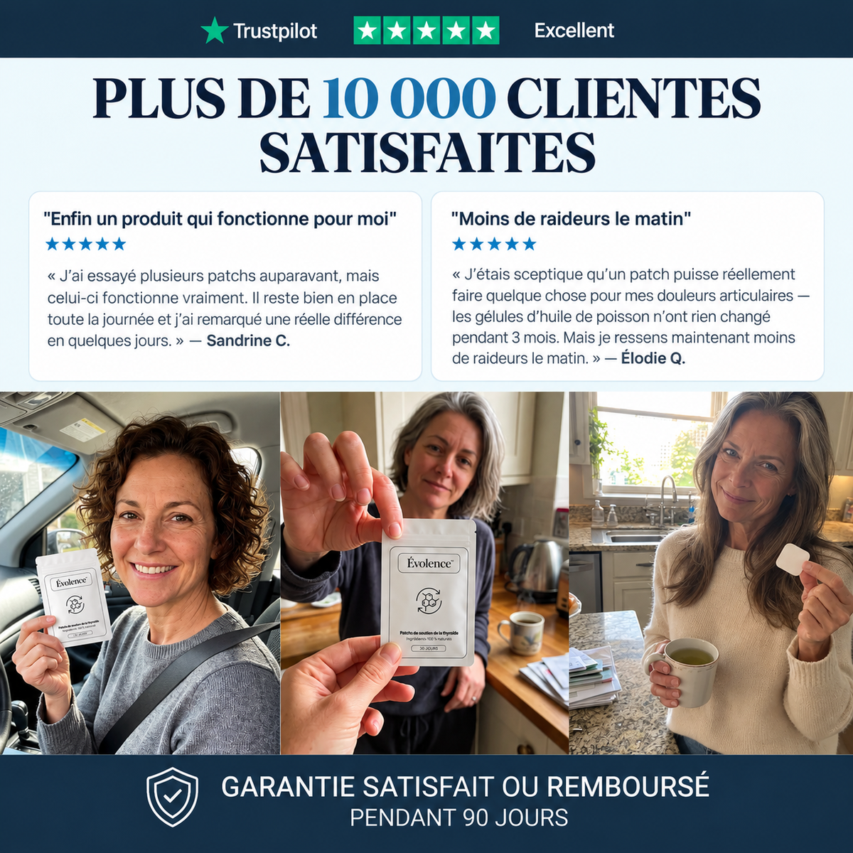 Évolence ™ Patch anti-âge 100 % naturel — un soutien transdermique continu, 24 h sur 24.
