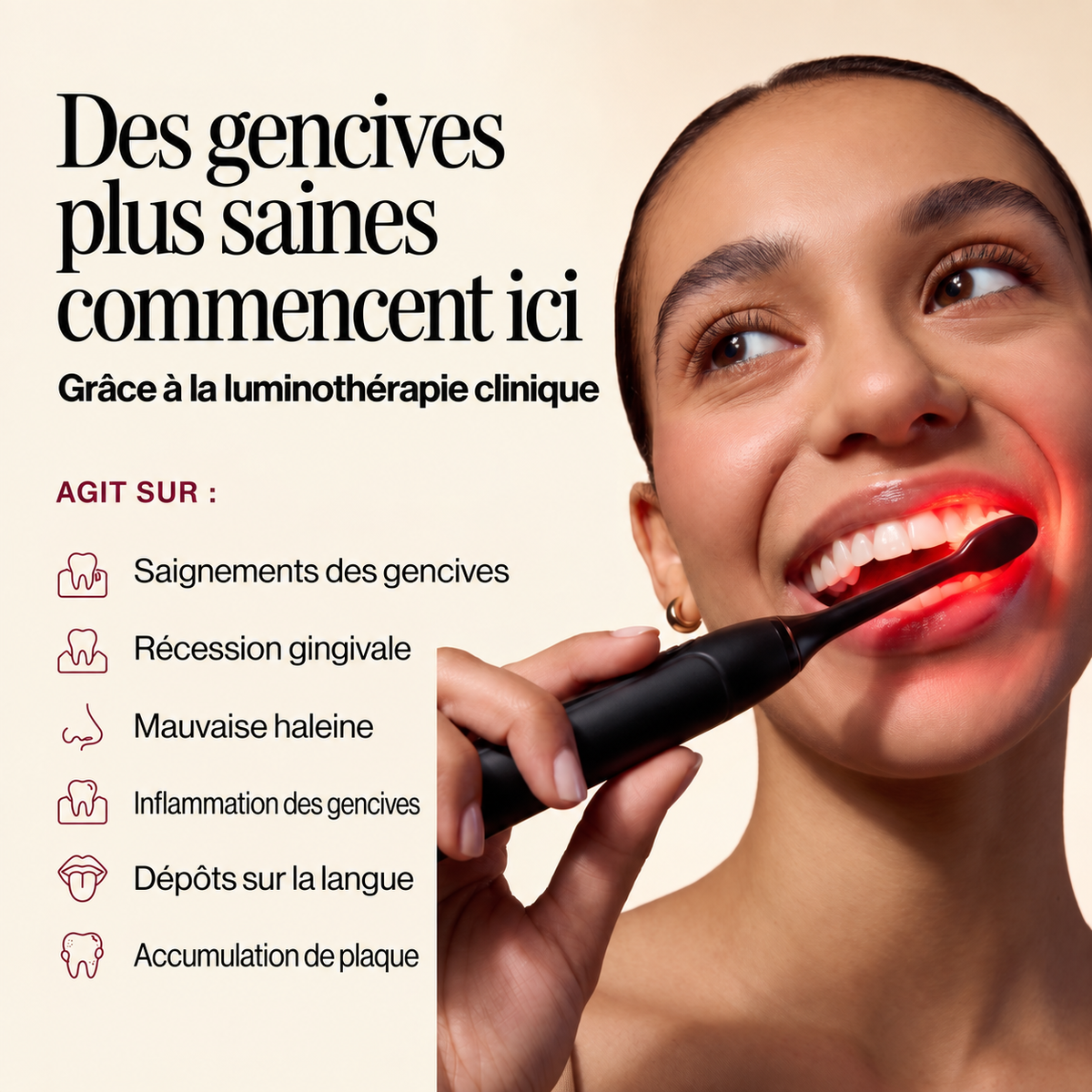 Oralux ™-Brosse à dents réparatrice pour gencives