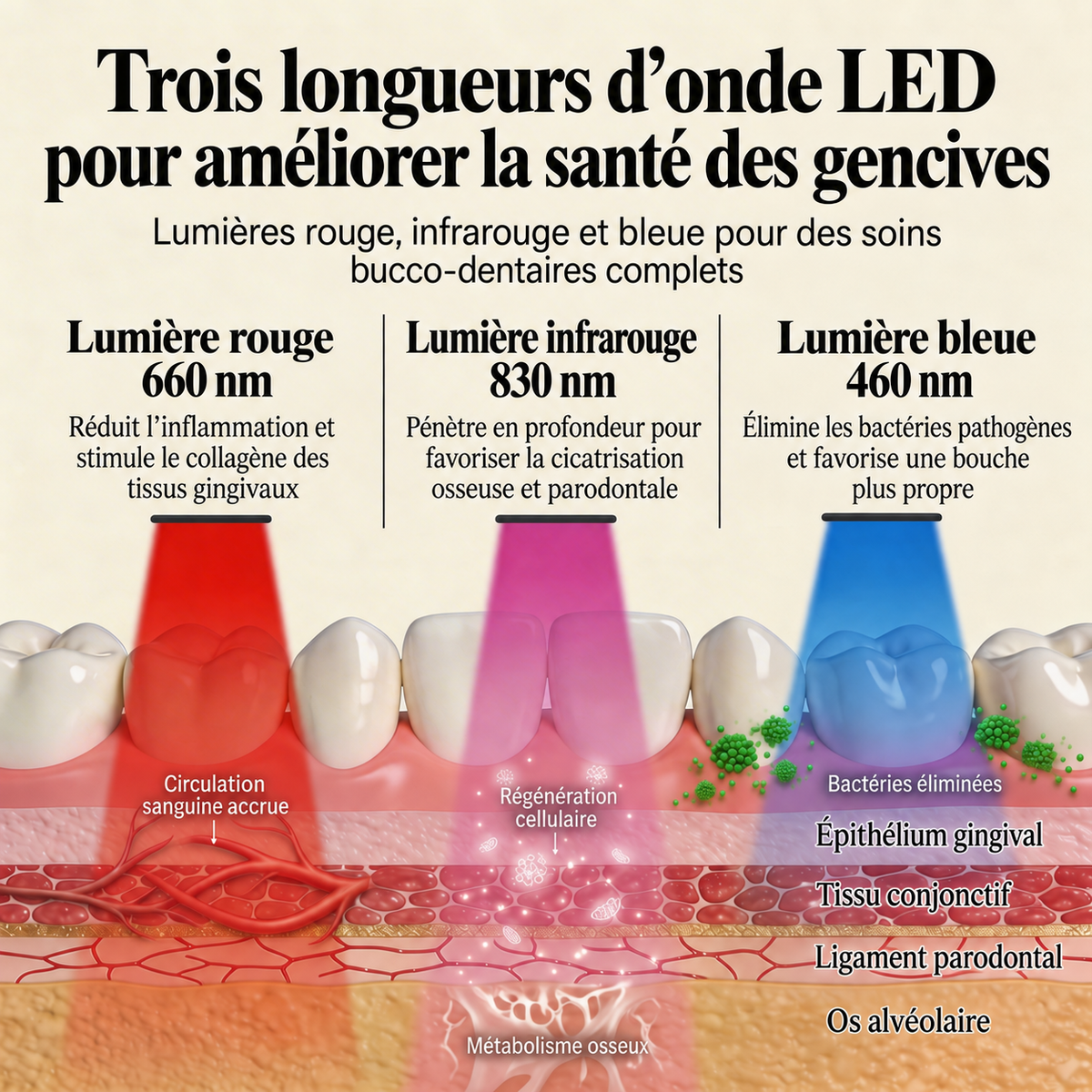 Oralux ™-Brosse à dents réparatrice pour gencives
